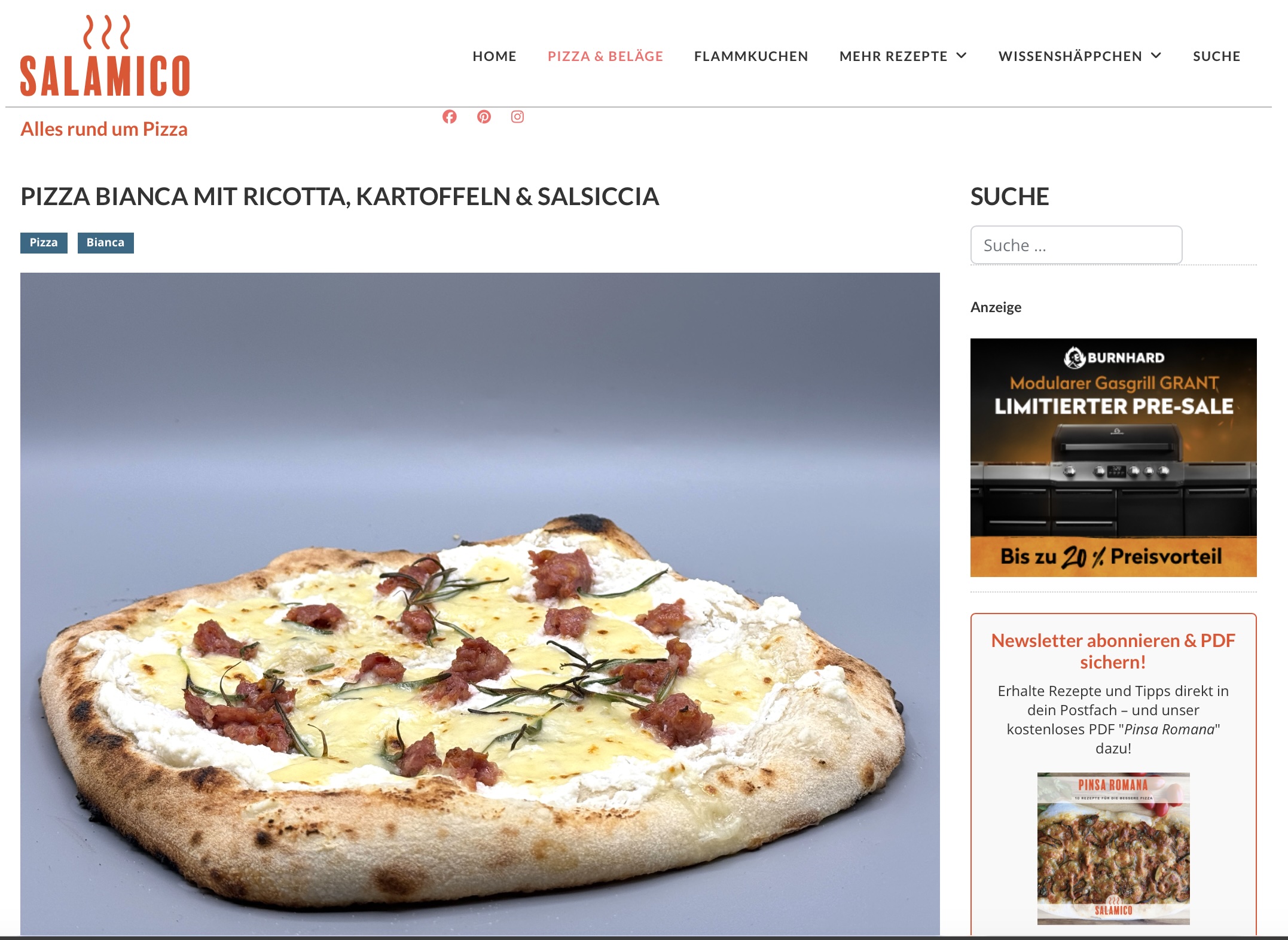 Premium Pizza-Marke mit Web-App