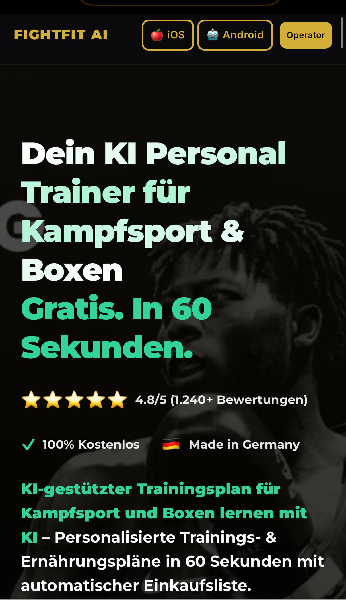KI-Fitness-App inkl. Instagram-Kanal mit 27k Followern & Traffic-Webseite