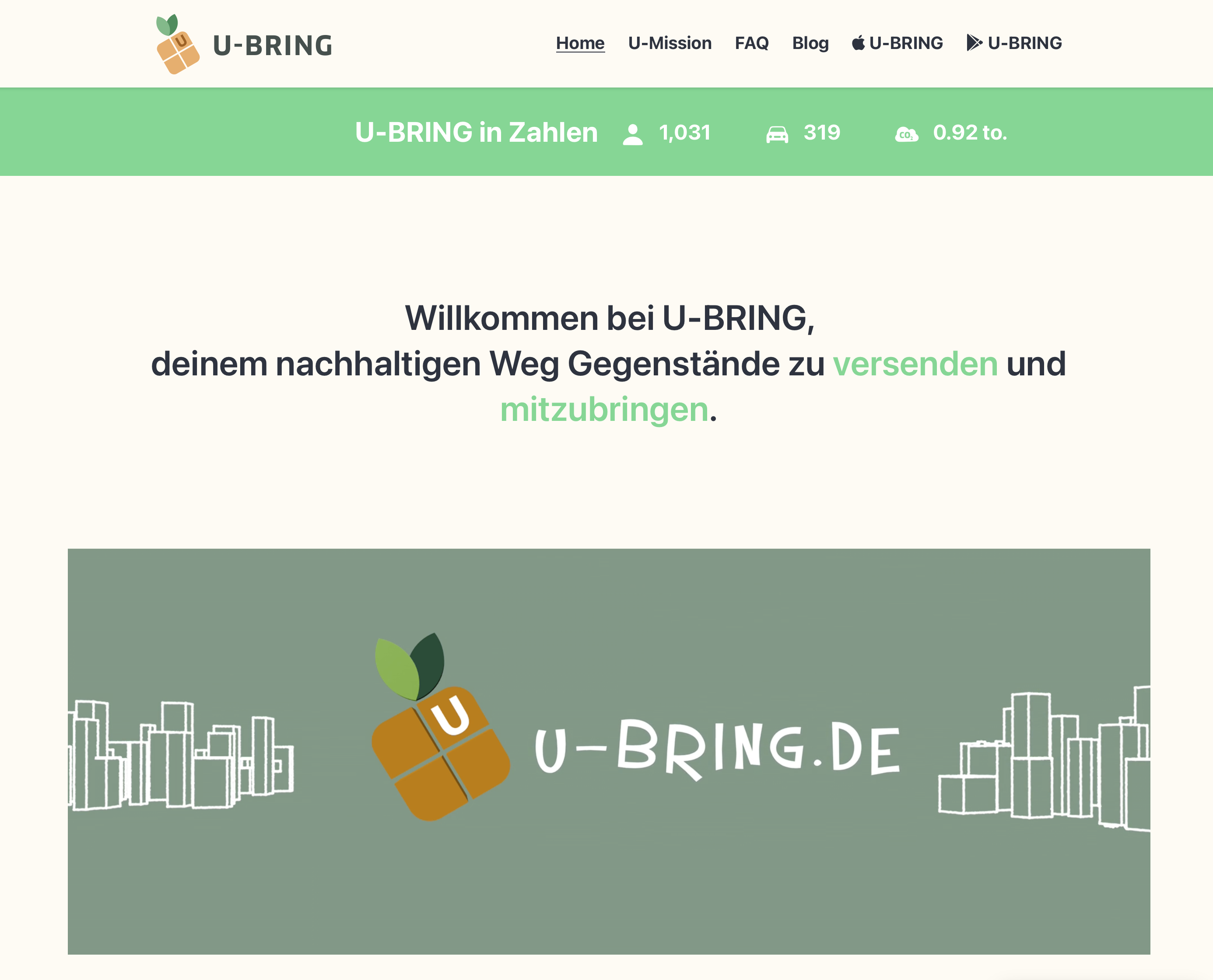 U-BRING - Die Mitbringzentrale für Gegenstände