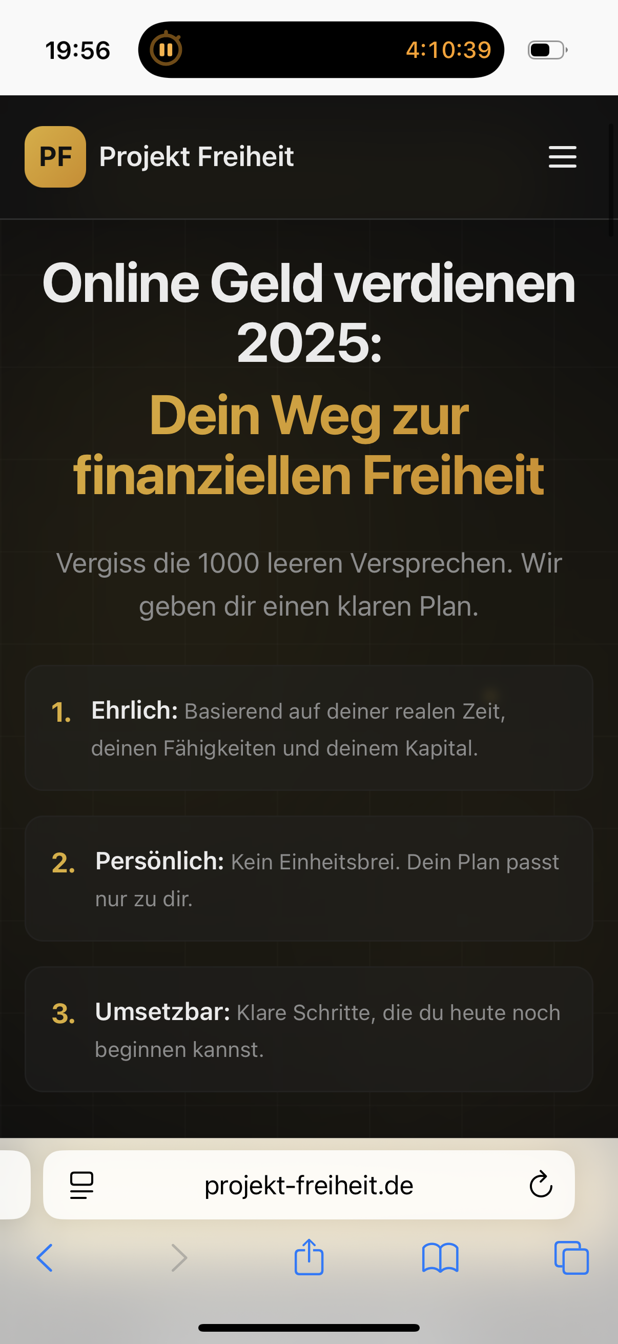 PROJEKT-FREIHEIT.DE: Schlüsselfertige Plattform für finanzielle Unabhängigkeit - Sofort startklar