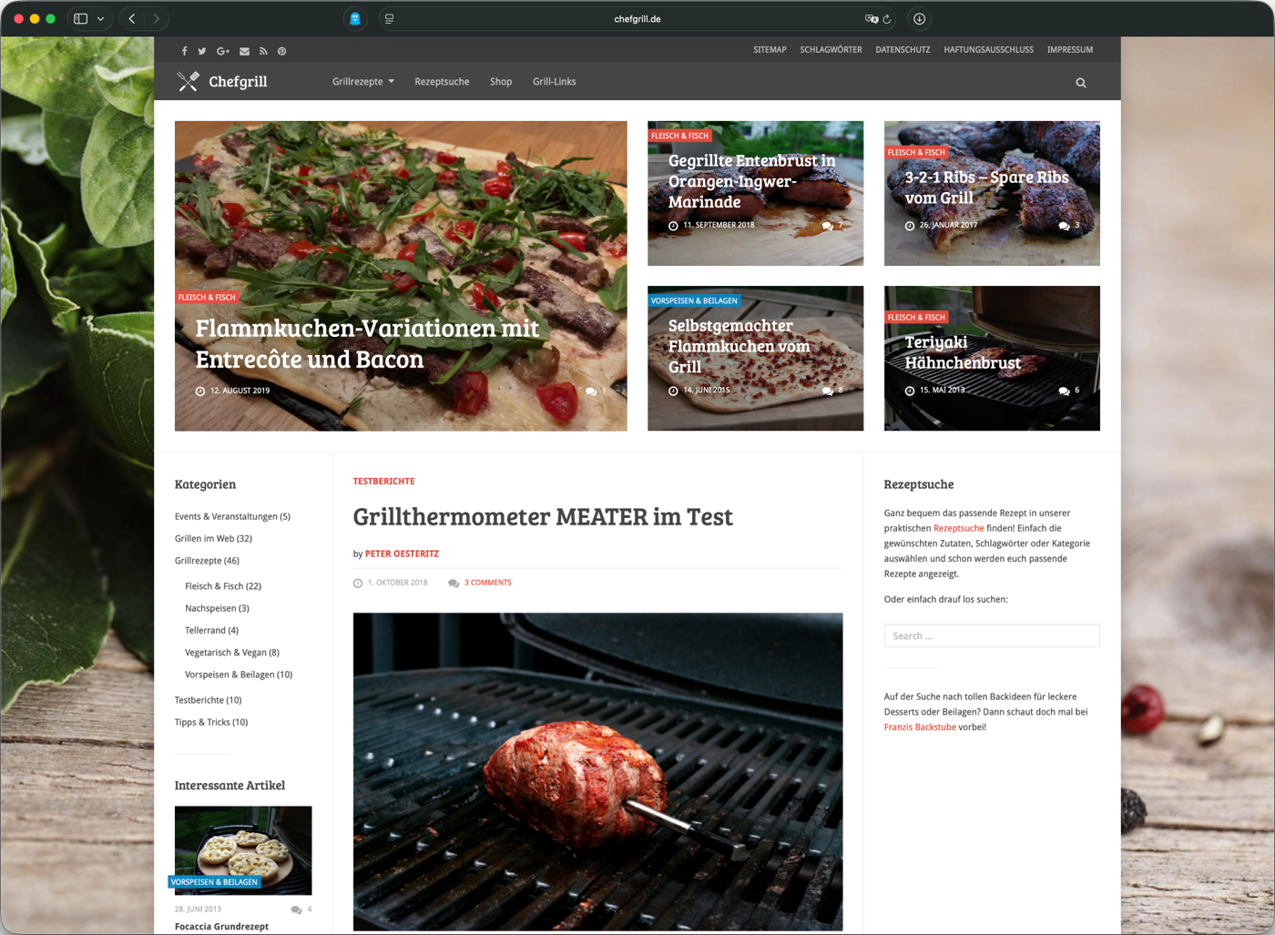 Chefgrill – Grillrezepte, Testberichte & mehr