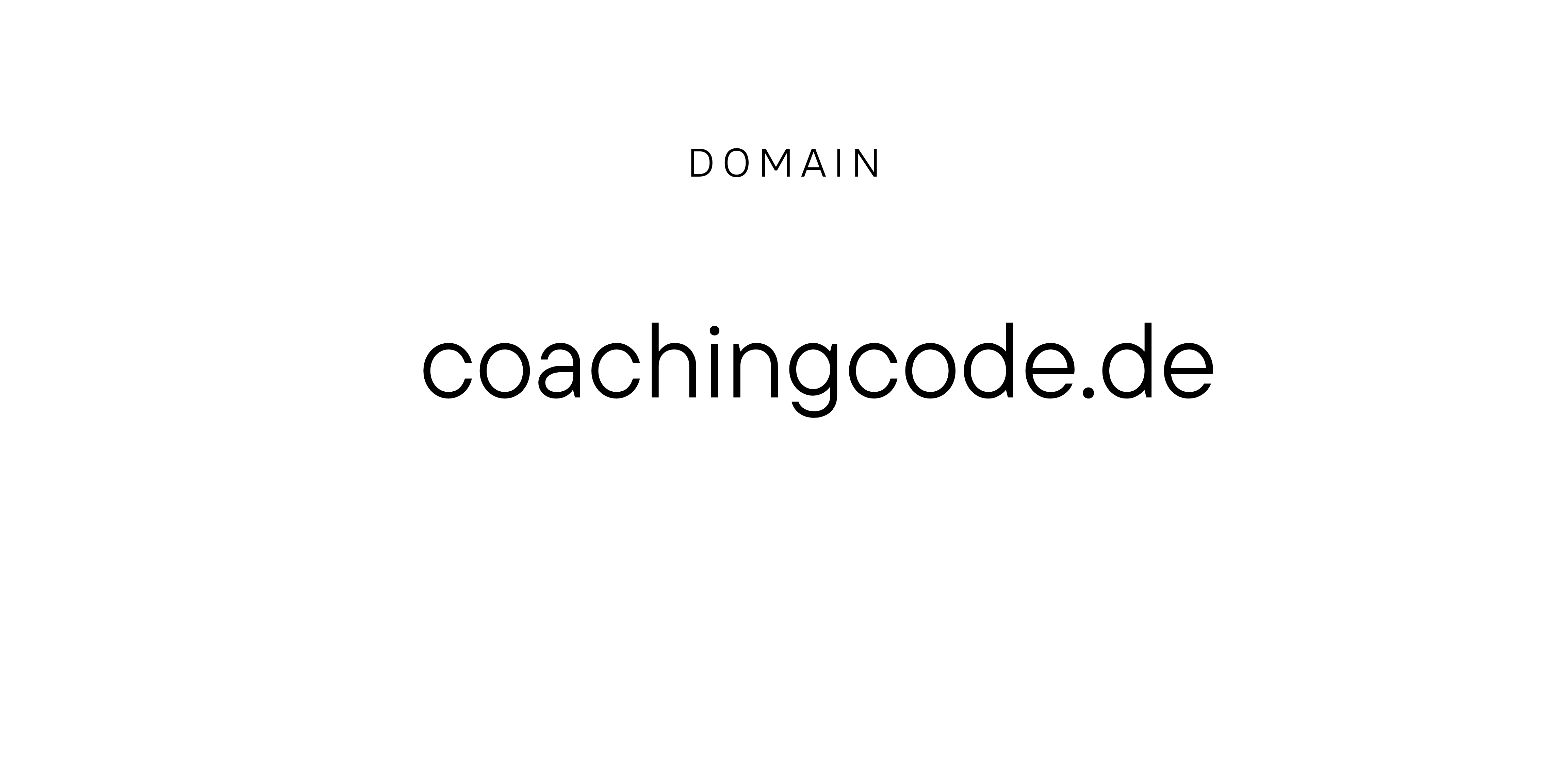 Domain: coachingcode.de