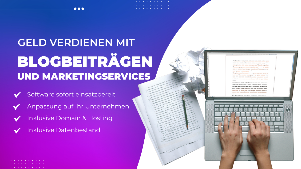 Marktplatz und Drittanbieter-Verkaufsplattform für die Vermarktung von Backlinks, Blogbeiträgen und eBooks