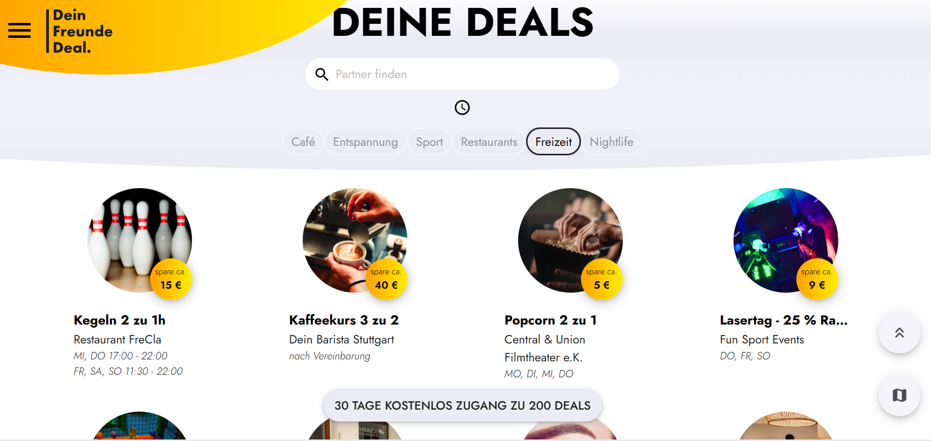 2-zu-1 Deal-Plattform in Stuttgart
