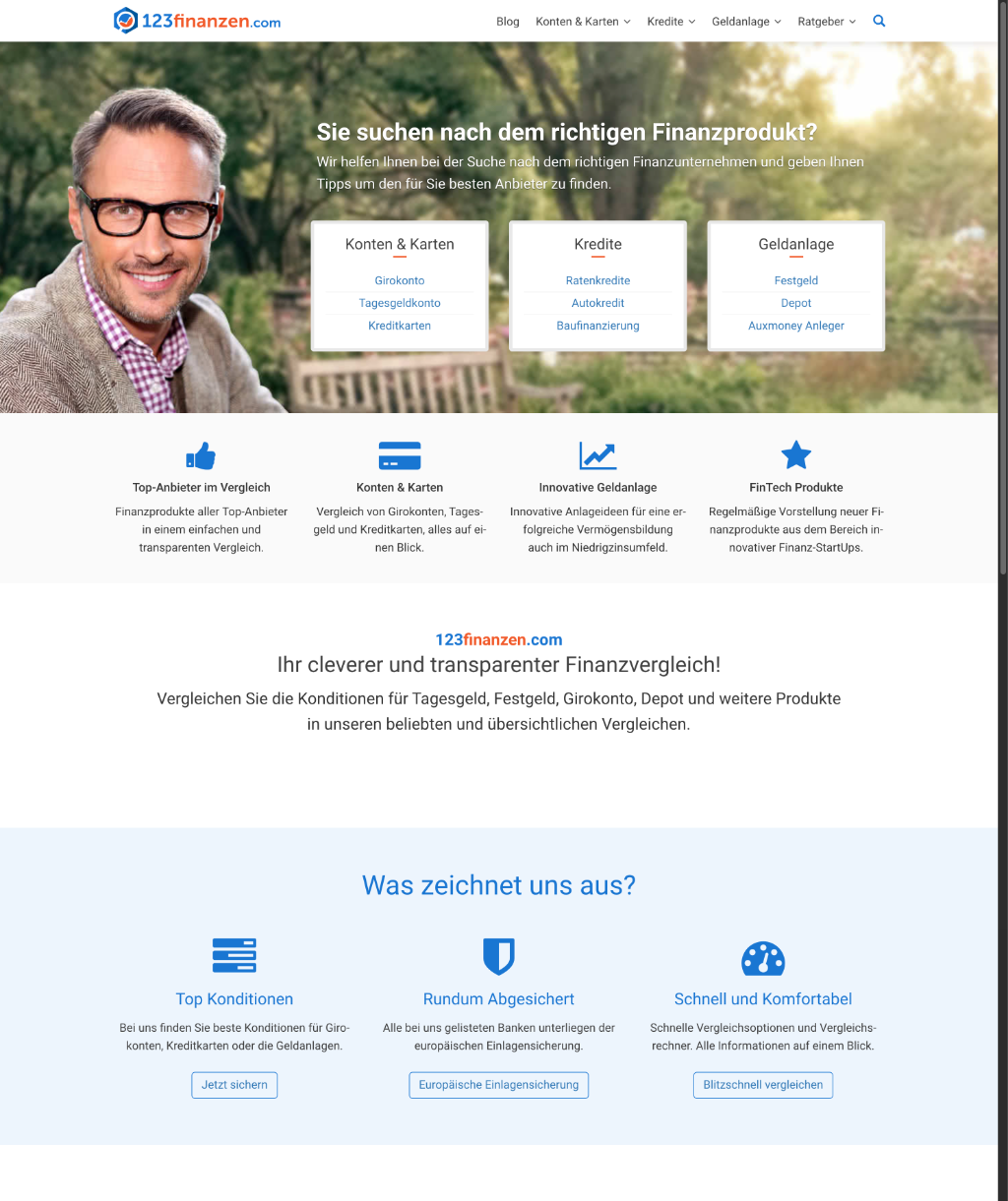 Finanzvergleichsportal mit technischer Infrastruktur & Affiliate-Anbindung