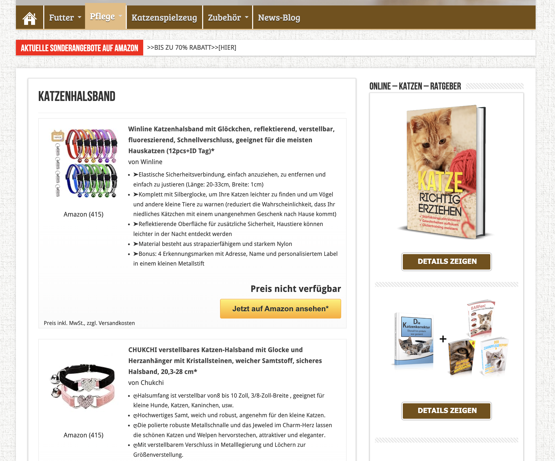 Affiliate-Website zu verkaufen: katzen-ratgeber.com