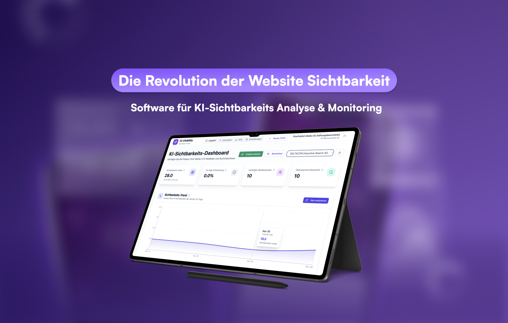 Softwareprojekt für SEO & KI Sichtbarkeit (SaaS)