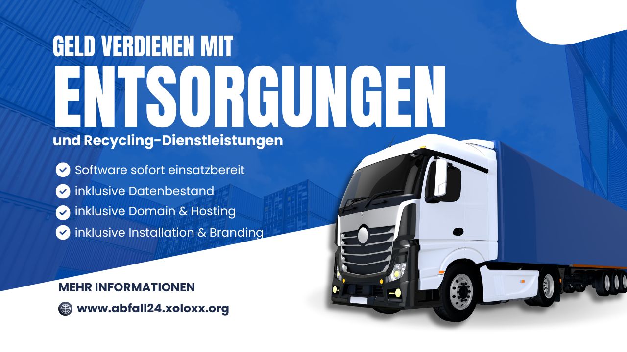 Starten Sie Ihre eigene Handelsplattform für Abfall, Rohstoffe und Entsorgungsdienstleistungen!