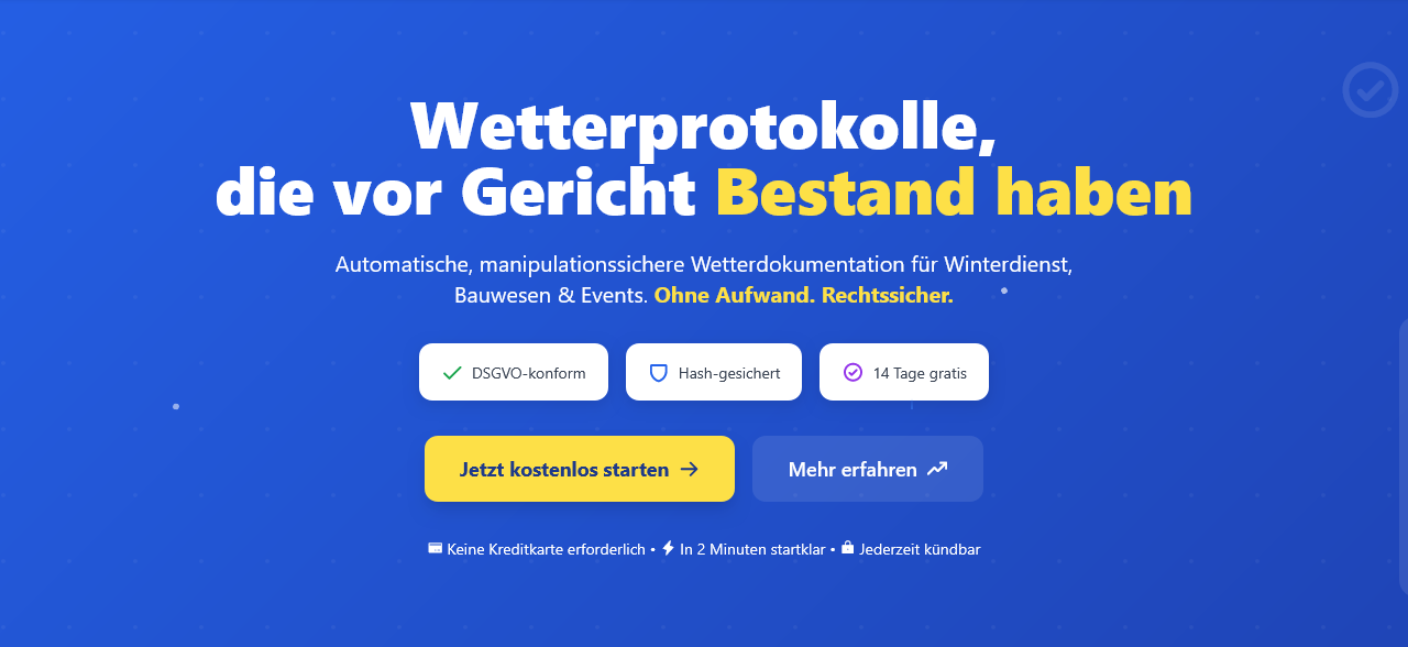 wetterlog.com – kleines SaaS-Projekt