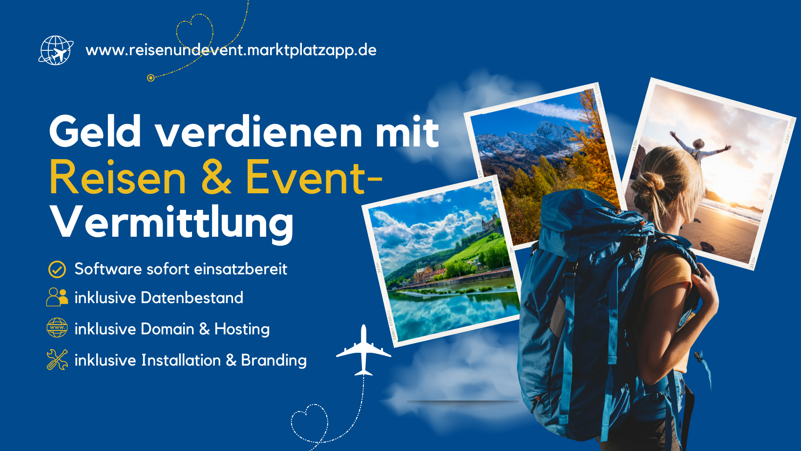 Marktplatz für die Vermittlung von Reisen, Ausflügen, Events, Tickets und Mietwagen ähnlich wie getyourguide.de