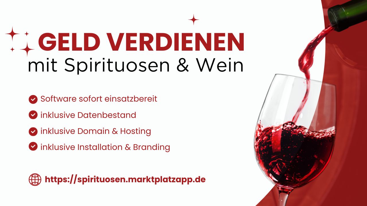 Marktplatz und Dropshipping-Multivendor-Handelsplattform für Spirituosen, Weine und Geschenke