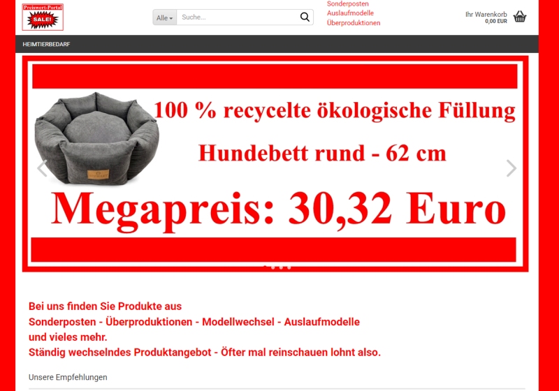 Außergewöhnliches Starterprojekt -  E-Commerce