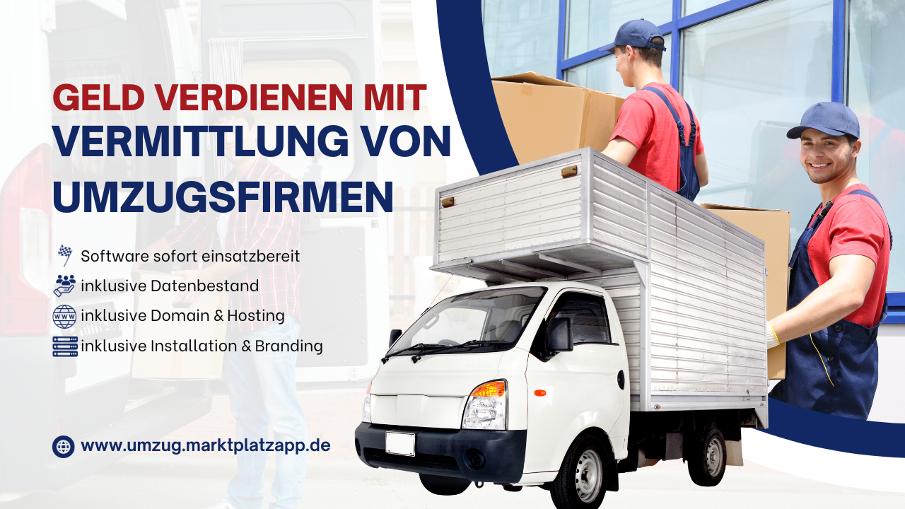 Marktplatz & Drittanbieter-Verkaufsplattform und Vermittlungsportal für Umzugsfirmen, Lagerboxen, Umzüge und Entrümpelungen ähnlich wie movinga.de