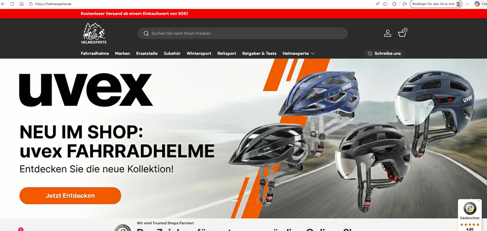 E-Commerce Shop Fahrradhelme & Ersatzteile (Nische, SEO, Potenzial)