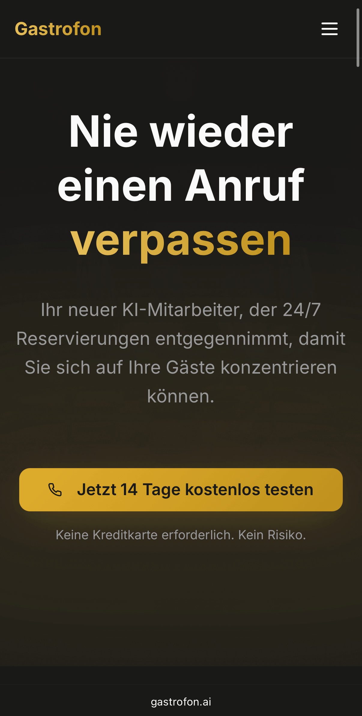 Schlüsselfertiges KI-Startup “gastrofon.ai” für die Gastronomie 