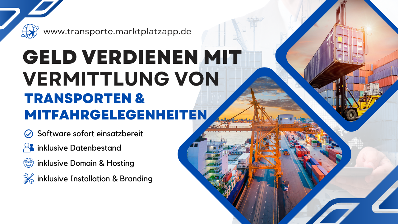 Marktplatz und Vermittlungsportal für Mitfahrgelegenheiten & Transport-Dienstleistungen ähnlich wie uber