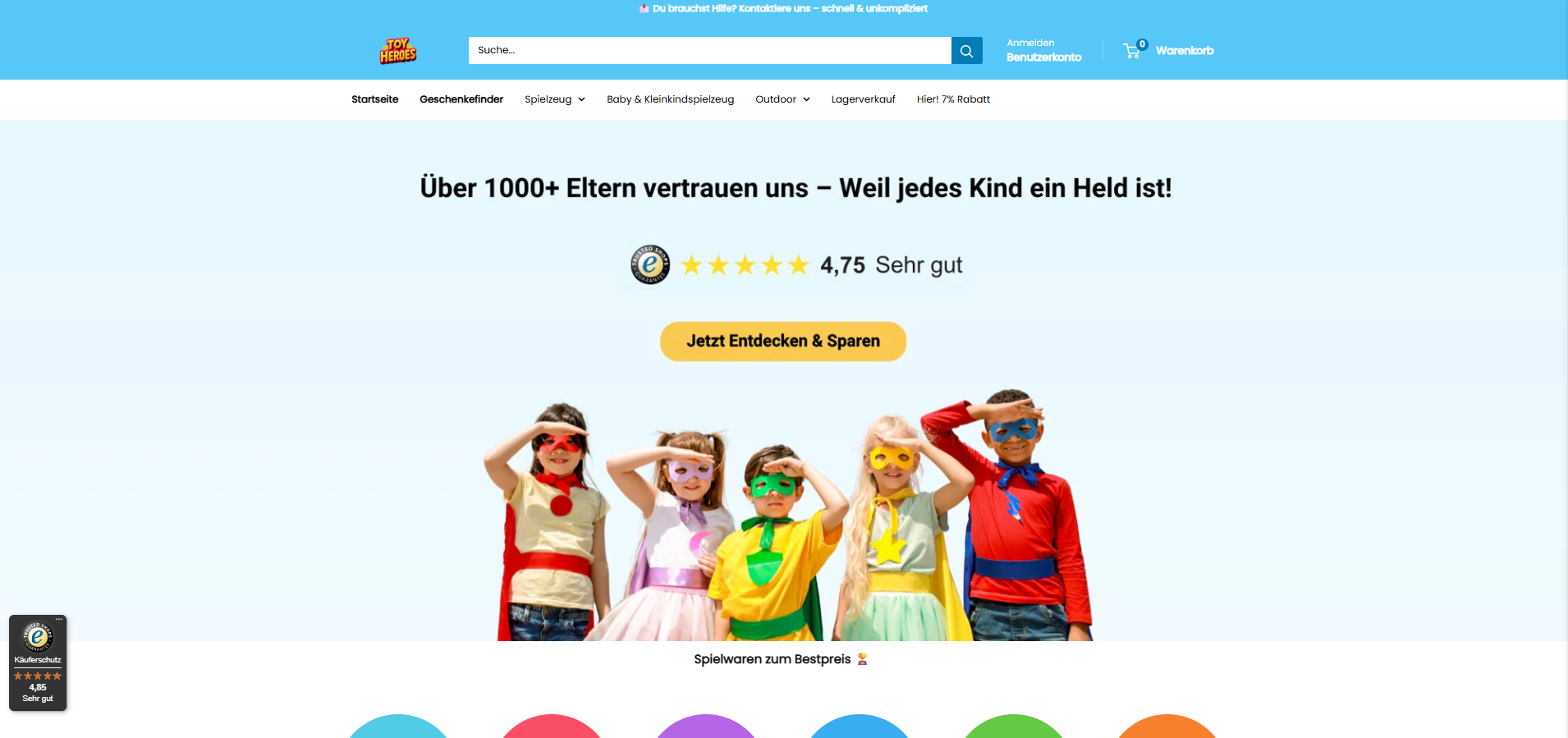 Etablierter Spielwaren-Online-Shop mit nachhaltigem Konzept zu verkaufen – 1.000+ Bestellungen, Trusted-Shops-Topbewertungen & enormes Skalierungspotenzial